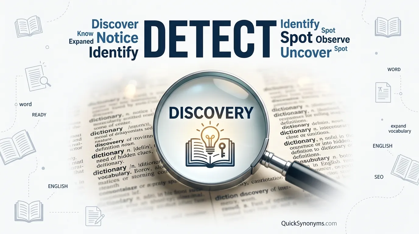 synonyms for Detect
