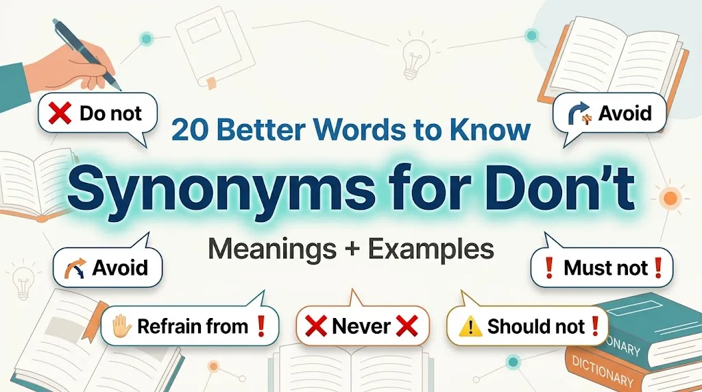 Synonyms for Don't