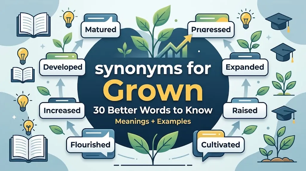 synonyms for Grown