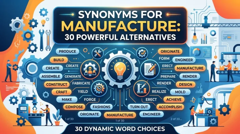 synonyms for manufacture