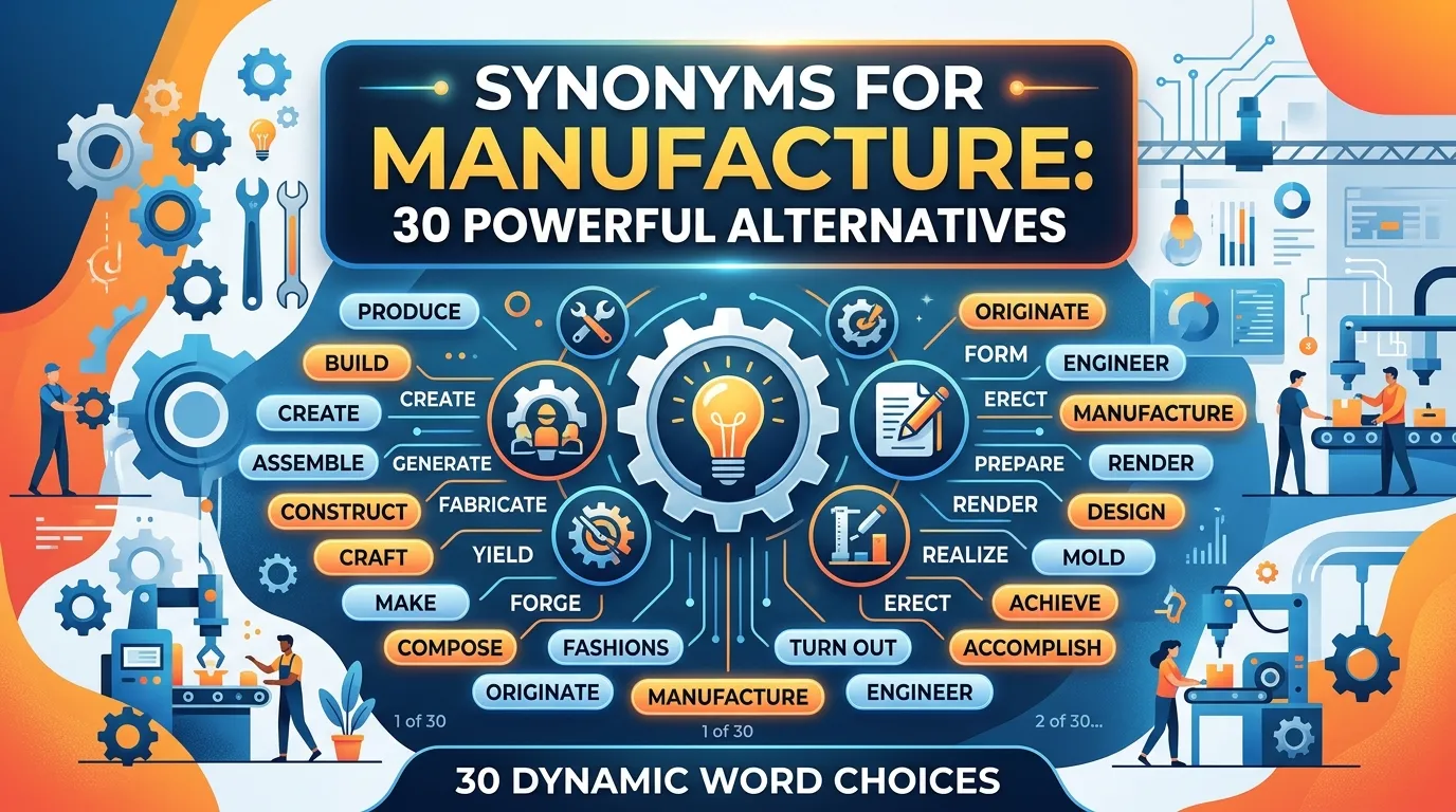 synonyms for manufacture