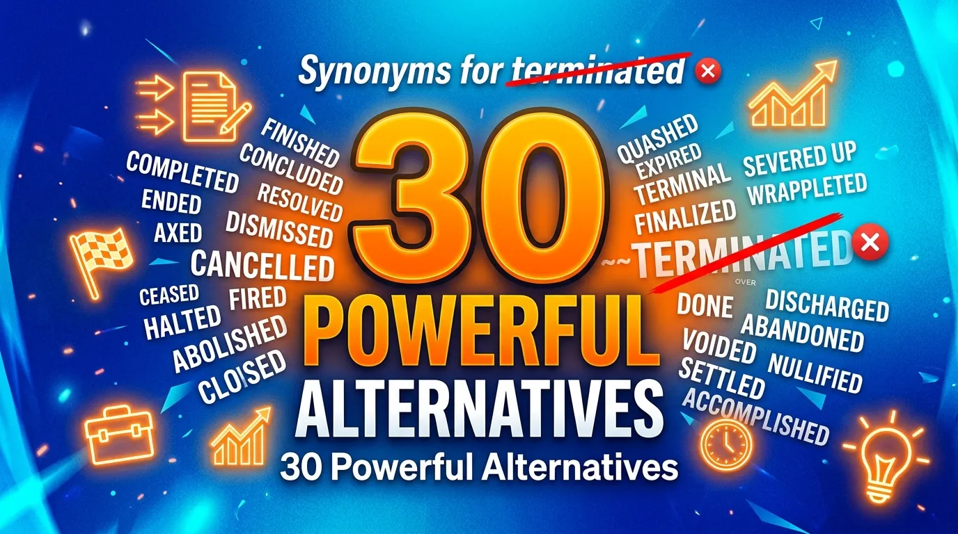 synonyms for terminated