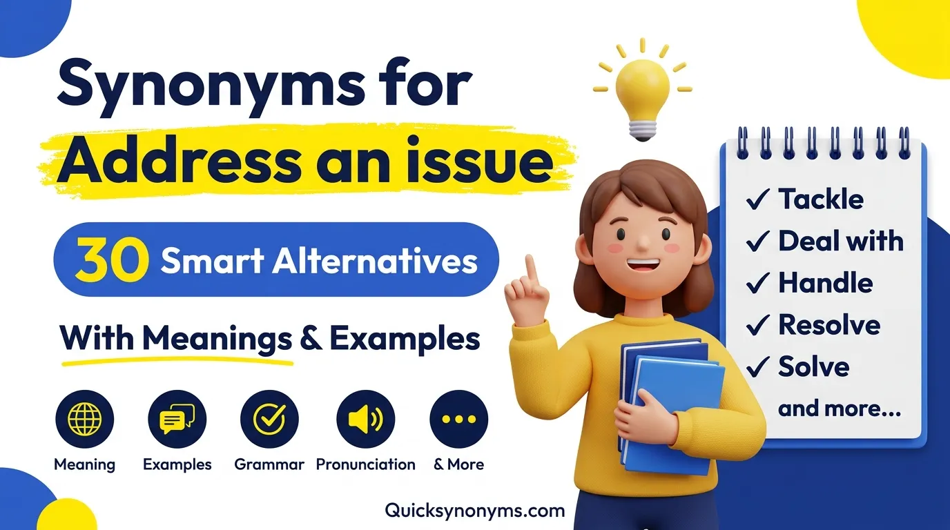 synonyms for address an issue
