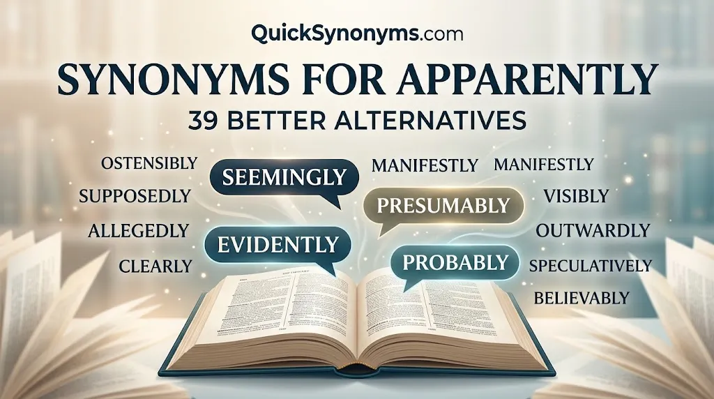 synonyms for Apparently