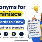 synonyms for Reminisce