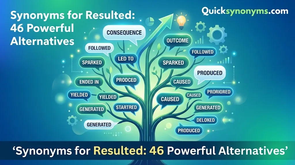 synonyms for resulted