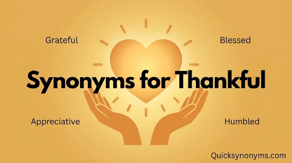 Synonyms for Thankful