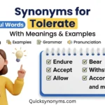 synonyms for Tolerate